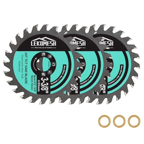 LEKOMESH Kreissägeblätt Sägeblatt TCT 85x15mm - 3 Stück Trennscheibe Holz zum Schneiden von Holz Kunststoff für Winkelschleifer LEKOMESH Kreissägeblätt Sägeblatt TCT 85x15mm - 3 Stück Trennscheibe Holz zum Schneiden von Holz Kunststoff für Winkelschleifer von LEKOMESH