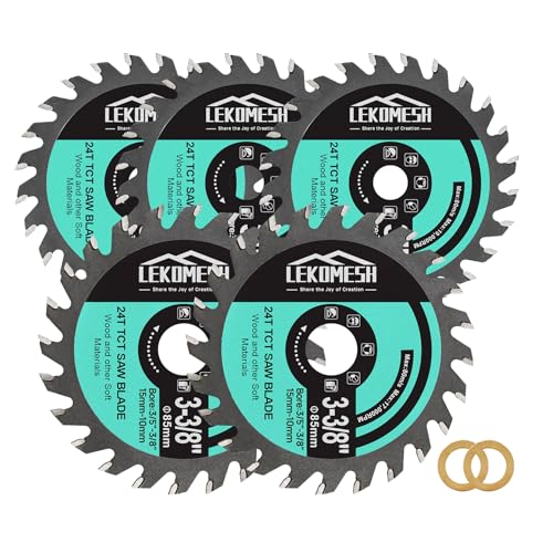 LEKOMESH Kreissägeblätt Sägeblatt TCT 85x15mm - 5 Stück Trennscheibe Holz zum Schneiden von Holz Kunststoff für Winkelschleifer LEKOMESH Kreissägeblätt Sägeblatt TCT 85x15mm - 5 Stück Trennscheibe Holz zum Schneiden von Holz Kunststoff für Winkelschleifer von LEKOMESH