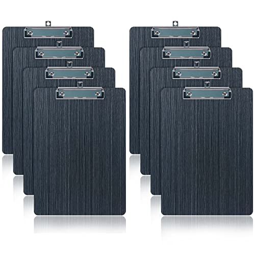 LELADY Klemmbrett A4, 8 Stück Klemmbrett aus Holz, Schreibbrett Klemmbrett mit Metalklemme, Pad Halter Clipboard, Zwischenablage Schreibblock, von LELADY JEWELRY
