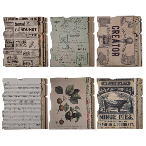 LELE LIFE 150 Stück Vintage-Scrapbook-Papier, 17 x 11,9 cm, ästhetisches dekoratives Junk-Tagebuch, Scrapbook-Zubehör für Scrapbooking, Journaling, Ephemera, Collage, Decoupage, Bastelmaterial LELE LIFE 150 Stück Vintage-Scrapbook-Papier, 17 x 11,9 cm, ästhetisches dekoratives Junk-Tagebuch, Scrapbook-Zubehör für Scrapbooking, Journaling, Ephemera, Collage, Decoupage, Bastelmaterial von LELE LIFE