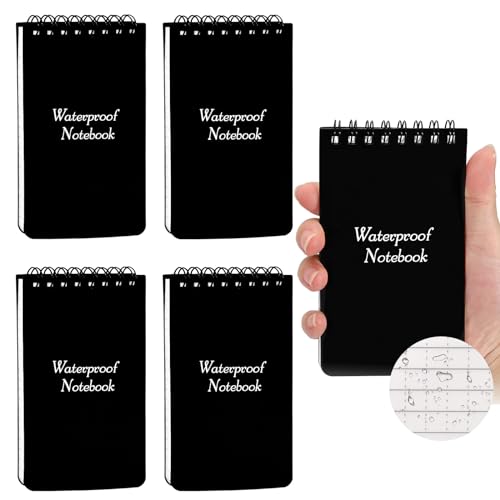 LELE LIFE 5Pack Waterproof Notebook, 3x5 Small Notepad, All Weather Pocket Notebook Stone Paper, Mini Spiral Notebook Weatherproof Police Notepad Little Memo Pads for Outdoor LELE LIFE 5Pack Waterproof Notebook, 3x5 Small Notepad, All Weather Pocket Notebook Stone Paper, Mini Spiral Notebook Weatherproof Police Notepad Little Memo Pads for Outdoor von LELE LIFE