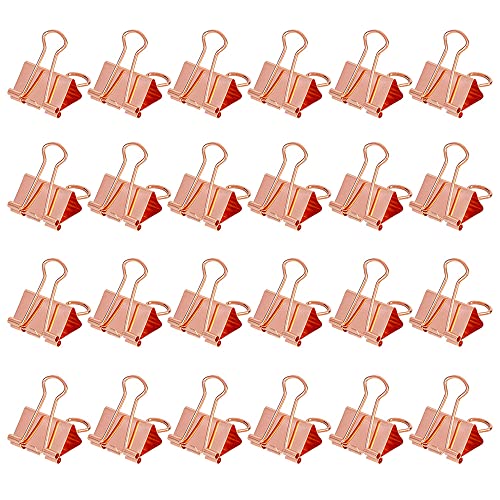 LELE LIFE Gleiche Größe, rotgoldene Binderklammern, 24 Stück, mittelgroße Papierklemmen, rostfreie Aktenpapier-Geldklammern, Ordner-Büroklammern für Büro, Zuhause, Schule, 3,3 cm, 32 mm LELE LIFE Gleiche Größe, rotgoldene Binderklammern, 24 Stück, mittelgroße Papierklemmen, rostfreie Aktenpapier-Geldklammern, Ordner-Büroklammern für Büro, Zuhause, Schule, 3,3 cm, 32 mm von LELE LIFE