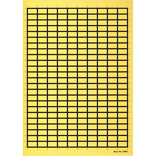 LEMAX® Etiketten,mit Rand,zum Selbstbeschriften,gelb,Gewebefolie,19x11mm,240/Bogen von LEMAX