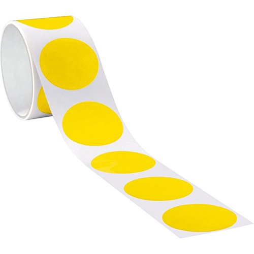 LEMAX® Markierungspunkte, gelb, Folie, selbstklebend, Ø 75 mm, 100/Rolle von LEMAX