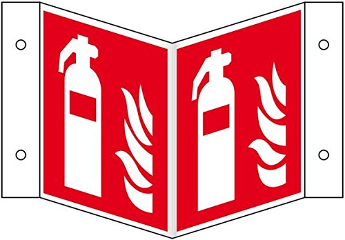 LEMAX® Nasenschild Brandschutzzeichen Feuerlöscher,ASR/ISO, Kunststoff, 450x450mm von LEMAX