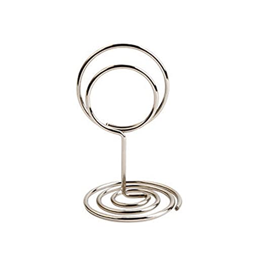 LEMCC Tischnummernhalter, Metall-Tischkartenhalter, Tischschildständer, Memo-Ständer, Hochzeits-Namenskartenhalter, Dekorativer Schreibtisch-Memo-Notizhalter für Hochzeit, Party,(1 Stück Silber) von LEMCC