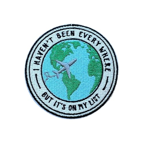 LEMEPINZ Aufnäher mit Aufschrift "I Haven't Been Everywhere But It's On My List", 7,6 cm, Weltkarte, zum Aufbügeln oder Aufnähen, Reise-Flicken, Stoffflicken für Kleidung, Rucksäcke, Hüte LEMEPINZ Aufnäher mit Aufschrift "I Haven't Been Everywhere But It's On My List", 7,6 cm, Weltkarte, zum Aufbügeln oder Aufnähen, Reise-Flicken, Stoffflicken für Kleidung, Rucksäcke, Hüte von LEMEPINZ