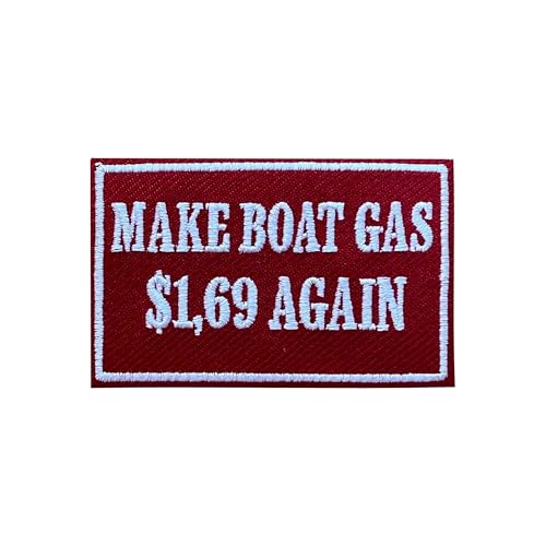 LEMEPINZ Aufnäher mit Aufschrift "Make Boat Gas $1,69 Again", 7,6 cm, bestickt, zum Aufbügeln oder Aufnähen, Stoffflicken für Kleidung, Rucksäcke, Hüte, DIY-Zubehör, Geschenke für Jungen und Mädchen LEMEPINZ Aufnäher mit Aufschrift "Make Boat Gas $1,69 Again", 7,6 cm, bestickt, zum Aufbügeln oder Aufnähen, Stoffflicken für Kleidung, Rucksäcke, Hüte, DIY-Zubehör, Geschenke für Jungen und Mädchen von LEMEPINZ