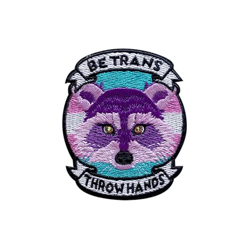LEMEPINZ Be Trans Throw Hands Patch, Größe 7,6 cm, zum Aufbügeln mit Waschbär-Stickerei für Hüte, Kleidung, Rucksäcke, Jeans, DIY Aufnäher, Waschbär-Patches, Fabic-Aufnäher, lustiges Geschenk für LEMEPINZ Be Trans Throw Hands Patch, Größe 7,6 cm, zum Aufbügeln mit Waschbär-Stickerei für Hüte, Kleidung, Rucksäcke, Jeans, DIY Aufnäher, Waschbär-Patches, Fabic-Aufnäher, lustiges Geschenk für von LEMEPINZ