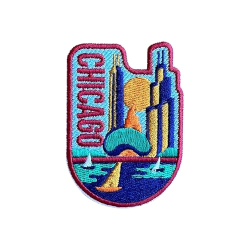 LEMEPINZ Chicago 7,6 cm Stickerei-Aufnäher, Stadt, zum Aufbügeln/Aufnähen, Reise-Flicken, Stoffflicken für Kleidung, Rucksäcke, Hüte, DIY-Zubehör, Geschenke für Reiseliebhaber LEMEPINZ Chicago 7,6 cm Stickerei-Aufnäher, Stadt, zum Aufbügeln/Aufnähen, Reise-Flicken, Stoffflicken für Kleidung, Rucksäcke, Hüte, DIY-Zubehör, Geschenke für Reiseliebhaber von LEMEPINZ
