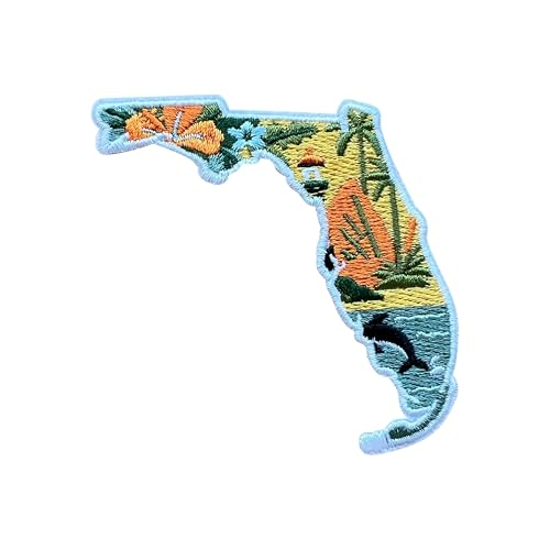 LEMEPINZ Florida-Staatskarte 7,6 cm, bestickter Aufnäher zum Aufbügeln oder Aufnähen, Reise-Flicken, Stoffflicken für Kleidung, Rucksäcke, Hüte, DIY-Zubehör, Geschenke für Reiseliebhaber LEMEPINZ Florida-Staatskarte 7,6 cm, bestickter Aufnäher zum Aufbügeln oder Aufnähen, Reise-Flicken, Stoffflicken für Kleidung, Rucksäcke, Hüte, DIY-Zubehör, Geschenke für Reiseliebhaber von LEMEPINZ