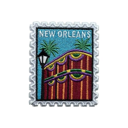 LEMEPINZ New Orleans 7,6 cm Stickerei-Aufnäher, Stadt, zum Aufbügeln oder Aufnähen, Reise-Flicken für Kleidung, Rucksäcke, Hüte, Reisen, DIY-Zubehör, Geschenke von LEMEPINZ