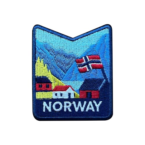 LEMEPINZ Norwegen Stickerei-Aufnäher, 7,6 cm, Natur, zum Aufbügeln oder Aufnähen, Reiseaufnäher, Reiseflicken, Stoffflicken für Kleidung, Rucksäcke, Hüte, DIY-Zubehör, Geschenke für Reiseliebhaber LEMEPINZ Norwegen Stickerei-Aufnäher, 7,6 cm, Natur, zum Aufbügeln oder Aufnähen, Reiseaufnäher, Reiseflicken, Stoffflicken für Kleidung, Rucksäcke, Hüte, DIY-Zubehör, Geschenke für Reiseliebhaber von LEMEPINZ