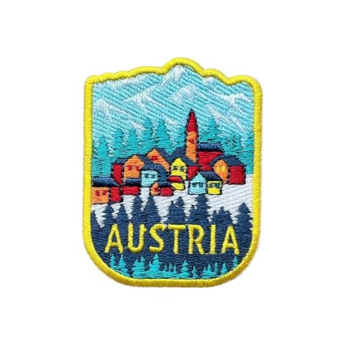 LEMEPINZ Österreich 7,6 cm Stickerei-Aufnäher, Country Iron On/Sew On Travel Embroidered Applique Patch, Travel Patches, Fabric Patches for Clothes Backpacks Hats, DIY Accessories Gifts for Travel LEMEPINZ Österreich 7,6 cm Stickerei-Aufnäher, Country Iron On/Sew On Travel Embroidered Applique Patch, Travel Patches, Fabric Patches for Clothes Backpacks Hats, DIY Accessories Gifts for Travel von LEMEPINZ