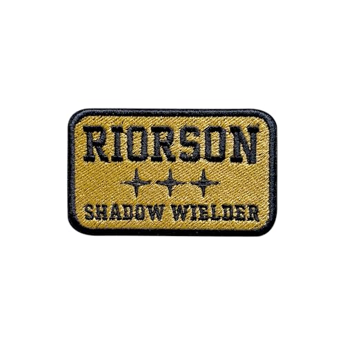 LEMEPINZ Riorson Namensschild-Aufnäher, Größe 7,6 cm, zum Aufbügeln auf vierten Flügeln, Stickerei-Flicken für Hüte, Kleidung, Rucksäcke, Jeans, DIY Aufnäher, Stoffflicken, Buchflicken zum Aufbügeln von LEMEPINZ