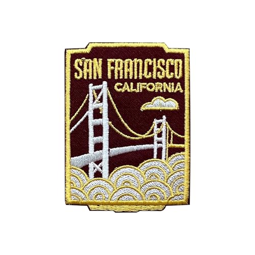LEMEPINZ San Francisco Golden Gate Bridge 7,6 cm Stickerei-Aufnäher, zum Aufbügeln/Aufnähen auf Reisen, bestickte Applikation, Reiseflicken, Stoffflicken für Kleidung, Rucksäcke, Hüte, DIY-Zubehör LEMEPINZ San Francisco Golden Gate Bridge 7,6 cm Stickerei-Aufnäher, zum Aufbügeln/Aufnähen auf Reisen, bestickte Applikation, Reiseflicken, Stoffflicken für Kleidung, Rucksäcke, Hüte, DIY-Zubehör von LEMEPINZ