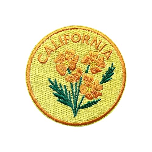 LEMEPINZ Stickerei-Aufnäher, Motiv: Kalifornien-Blume, 7,6 cm, zum Aufbügeln oder Aufnähen, Reise-Flicken, Stoffflicken für Kleidung, Rucksäcke, Hüte, DIY-Zubehör, Geschenke für Reiseliebhaber LEMEPINZ Stickerei-Aufnäher, Motiv: Kalifornien-Blume, 7,6 cm, zum Aufbügeln oder Aufnähen, Reise-Flicken, Stoffflicken für Kleidung, Rucksäcke, Hüte, DIY-Zubehör, Geschenke für Reiseliebhaber von LEMEPINZ
