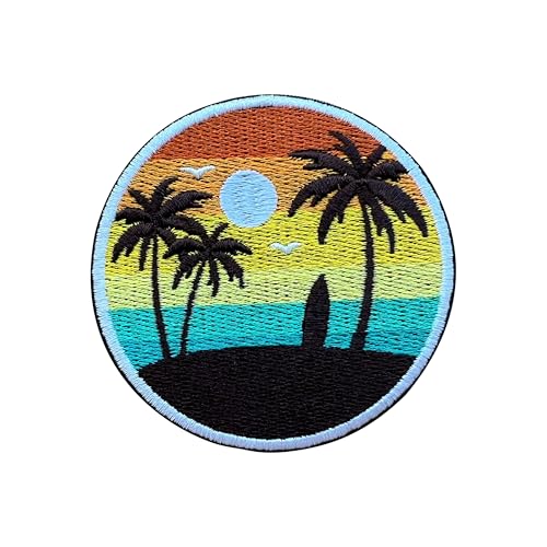 LEMEPINZ Stickerei-Aufnäher mit Sonnenuntergang am Strand, 7,6 cm, zum Aufbügeln oder Aufnähen, Reiseaufnäher, Reiseflicken, Stoffflicken für Kleidung, Rucksäcke, Hüte, DIY-Zubehör, Geschenke für LEMEPINZ Stickerei-Aufnäher mit Sonnenuntergang am Strand, 7,6 cm, zum Aufbügeln oder Aufnähen, Reiseaufnäher, Reiseflicken, Stoffflicken für Kleidung, Rucksäcke, Hüte, DIY-Zubehör, Geschenke für von LEMEPINZ