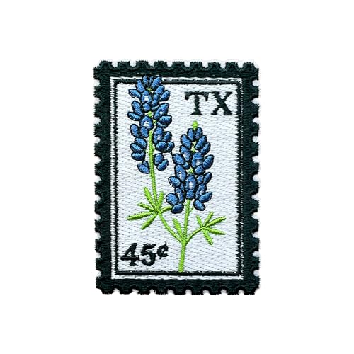 LEMEPINZ Texas Bluebonnet Stamp 7,6 cm Stickerei-Aufnäher, zum Aufbügeln / Aufnähen auf Reisen, bestickte Applikation, Reiseflicken, Stoffflicken für Kleidung, Rucksäcke, Hüte, Blumenmuster LEMEPINZ Texas Bluebonnet Stamp 7,6 cm Stickerei-Aufnäher, zum Aufbügeln / Aufnähen auf Reisen, bestickte Applikation, Reiseflicken, Stoffflicken für Kleidung, Rucksäcke, Hüte, Blumenmuster von LEMEPINZ