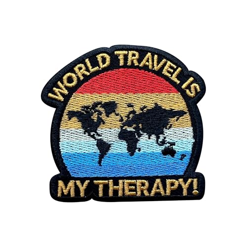 LEMEPINZ World Travel is My Therapy Stickerei-Aufnäher, 7,6 cm, zum Aufbügeln oder Aufnähen, Reiseflicken, Stoffflicken für Kleidung, Rucksäcke, Hüte, Karten, DIY-Zubehör, Geschenke LEMEPINZ World Travel is My Therapy Stickerei-Aufnäher, 7,6 cm, zum Aufbügeln oder Aufnähen, Reiseflicken, Stoffflicken für Kleidung, Rucksäcke, Hüte, Karten, DIY-Zubehör, Geschenke von LEMEPINZ