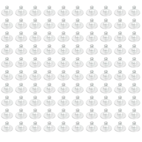 100 Stück Ohrring Stopper Silikon，transparente Ohrring Verschlüsse，für Stecker und Hänger，hypoallergene Sicherheits-Stopper von LEMLIN