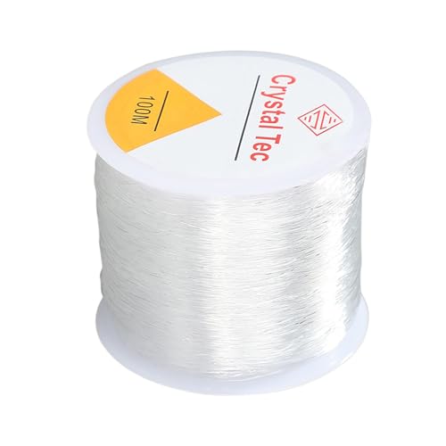 100m Elastisch Gummiband für Armbänder, Reißfest Schmuckband, Schnur für Armbänder, 1mm Transparente Perlen Faden für DIY Schmuck Handwerk 100m Elastisch Gummiband für Armbänder, Reißfest Schmuckband, Schnur für Armbänder, 1mm Transparente Perlen Faden für DIY Schmuck Handwerk von LEMLIN