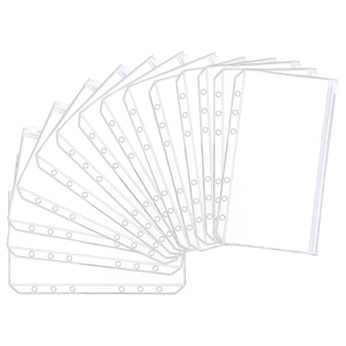 15 Stück A5 Binder Taschen, 6 Löcher Binder Taschen Durchscheinende aus Kunststoff Wasserdicht Zip Verschluss Lose Blatt Taschen für Dateien Dokumente Notizbücher 15 Stück A5 Binder Taschen, 6 Löcher Binder Taschen Durchscheinende aus Kunststoff Wasserdicht Zip Verschluss Lose Blatt Taschen für Dateien Dokumente Notizbücher von LEMLIN