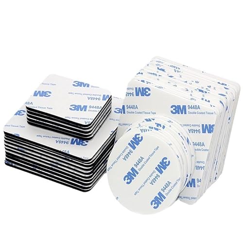 60 Stück Klettband Selbstklebend Extra Stark, 3 Stil Klettverschluss Selbstklebend Doppelseitig, Selbstklebendes Klettband Wiederverwendbar,4x4 cm, 3x5cm, 4cm (Schwarz) von LEMLIN