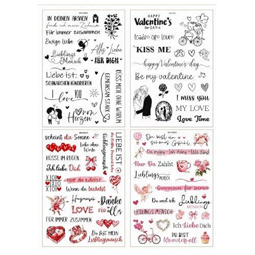 LEMLIN 4 Blatt Kerzentattoos Dankeschön,Wasserschiebefolie mit Sprüchen für Kerzen,Rub On Sticker für Stabkerzen,Tassen und DIY Gastgeschenke,Ideal für Taufe,Erntedank und Danke-Geschenke von LEMLIN