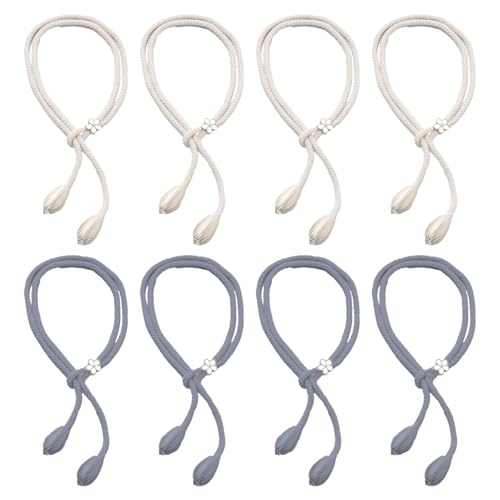 LEMLIN 8 Stück Vorhang Raffhalter, Hellbeige Gardinenhalter, Einstellbar Gardinen Zusammenbinden, Handgestrickte Baumwolle Vorhanghalter für Haus Office Wohnzimmer Schlafzimmer LEMLIN 8 Stück Vorhang Raffhalter, Hellbeige Gardinenhalter, Einstellbar Gardinen Zusammenbinden, Handgestrickte Baumwolle Vorhanghalter für Haus Office Wohnzimmer Schlafzimmer von LEMLIN