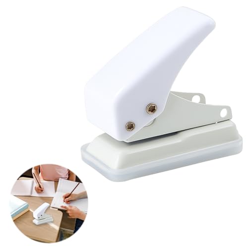 Mini Einzellocher Tragbar, locher für Papier/Dateien (10 Blatt), Handlicher Handstanzer für Büro/Schule/DIY, Leicht & Einfache Reinigung, Ideal für Dokumente, Fotoalben von LEMLIN