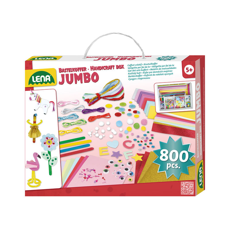Bastelkoffer Jumbo Pink 800-Teilig von LENA®