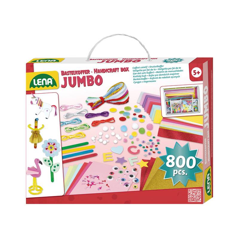Bastelkoffer Jumbo Pink 800-Teilig von LENA® LENA
