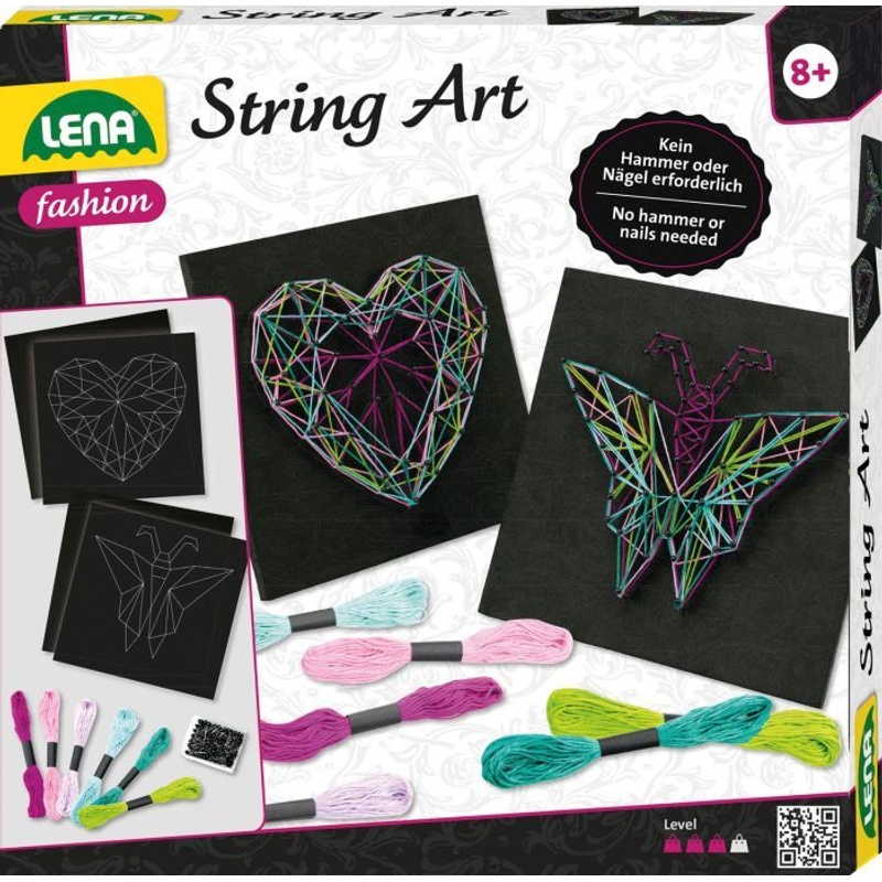 Kreativ-Set String Art – Schmetterling & Herz von LENA®