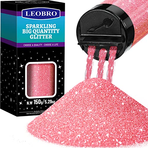 LEOBRO Rosa Glitter, 150g Glitzer, Extra feiner Glitter, Harz Glitzerpulver, feiner Glitter für Kunsthandwerk, Bulk Metallic Craft Glitter für Harz, DIY Glitter Tumbler Malerei Kunsthandwerk Glitter LEOBRO Rosa Glitter, 150g Glitzer, Extra feiner Glitter, Harz Glitzerpulver, feiner Glitter für Kunsthandwerk, Bulk Metallic Craft Glitter für Harz, DIY Glitter Tumbler Malerei Kunsthandwerk Glitter von LEOBRO
