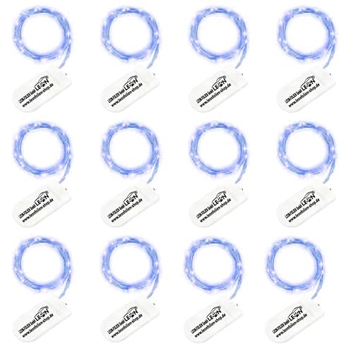 12 Stück Kaltweiß Mikro LED Lichterkette mit Batterien 2 Meter 20 LEDs Dekoration Weihnachten Halloween Drahtlichterkette für Innen DIY Hochzeit Kupferkabel Wasserdicht Draht Klein 12 Stück Kaltweiß Mikro LED Lichterkette mit Batterien 2 Meter 20 LEDs Dekoration Weihnachten Halloween Drahtlichterkette für Innen DIY Hochzeit Kupferkabel Wasserdicht Draht Klein von LEON - FOLIEN