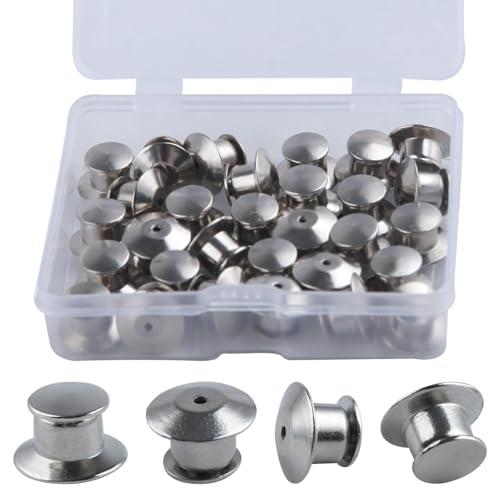 LEONTOOL 30 Stück Sicherungsstift-Verschlüsse, Metall-Pin-Rückschnalle, Verriegelungsstift-Halter, Verriegelungsverschluss, Nadelrückseite mit Aufbewahrungsetui, Ersatz-Pin-Rückseite für Broschen, LEONTOOL 30 Stück Sicherungsstift-Verschlüsse, Metall-Pin-Rückschnalle, Verriegelungsstift-Halter, Verriegelungsverschluss, Nadelrückseite mit Aufbewahrungsetui, Ersatz-Pin-Rückseite für Broschen, von LEONTOOL