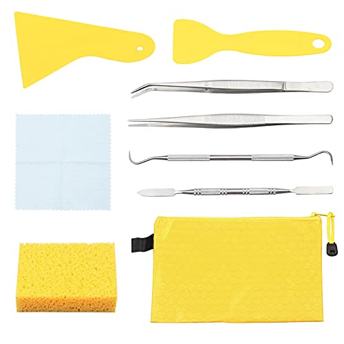 LEONTOOL 9-teiliges Mosaikwerkzeug-Set für Anfänger, inkl. Schaber, Pinzette mit geradem Kopf, Pinzette mit gebogenem Kopf, doppelseitigem Haken, Spatel, Schwamm, Tuch und Aufbewahrungstasche LEONTOOL 9-teiliges Mosaikwerkzeug-Set für Anfänger, inkl. Schaber, Pinzette mit geradem Kopf, Pinzette mit gebogenem Kopf, doppelseitigem Haken, Spatel, Schwamm, Tuch und Aufbewahrungstasche von LEONTOOL