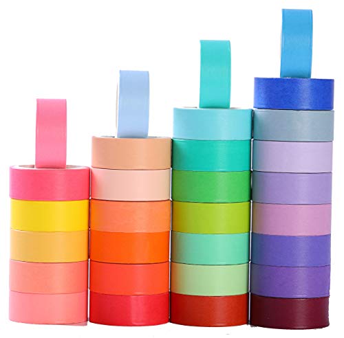 LEOTER Washi Tape, 30 Rollen Washi Tape Set Klebeband bunt für Scrapbooking, Handwerk und Bullet Journals, Masking Tape Geeignet für alle DIY Begeisterten von LEOTER