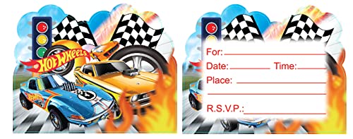 LEOWEST 20 Stück Hot Wheels Geburtstagseinladungen, Monster Truck Hot Wheels Autos Party Einladungen Geburtstag Party Zubehör Dekoration (Einladungen) von LEOWEST
