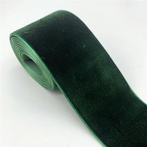 2 Yards/Lot 50 mm Samtband, handgefertigt, für Hochzeitsfeier, Dekorationsband zum Verpacken, DIY-Haarschleife, Nähstoff, Dunkelgrün 2 Yards/Lot 50 mm Samtband, handgefertigt, für Hochzeitsfeier, Dekorationsband zum Verpacken, DIY-Haarschleife, Nähstoff, Dunkelgrün von LEPIZ