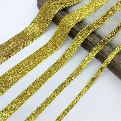 6 MM – 38 MM goldenes Glitzer-Samtband für handgefertigte Blumenstraußverpackungen, Partydekorationen für Zuhause, Weihnachtsband-07–38 MM, 3 Ya 6 MM – 38 MM goldenes Glitzer-Samtband für handgefertigte Blumenstraußverpackungen, Partydekorationen für Zuhause, Weihnachtsband-07–38 MM, 3 Ya von LEPIZ