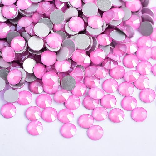 Glitzerkristalle, nicht Hotfix-Strasssteine, Strassnägel, Kristalle, Diamanten für Nagelkunst, Nagel-Charms – Pink-SS12 – 1440 Stück von LEPIZ