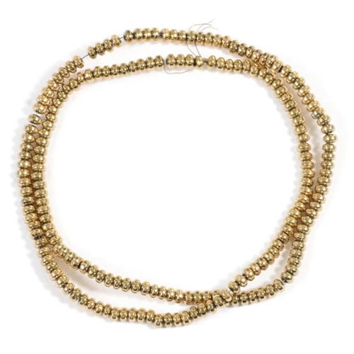 Naturstein-Hämatit-Perle, goldfarben plattiert, Hämatit-Abstandshalter, lose Perlen für Schmuckherstellung, DIY-Charms-Armbänder-04 von LEPIZ