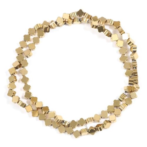 Naturstein-Hämatit-Perle, goldfarben plattiert, Hämatit-Abstandshalter, lose Perlen für Schmuckherstellung, DIY-Charms-Armbänder-05 von LEPIZ