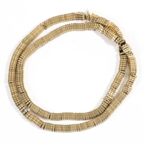 Naturstein-Hämatit-Perle, goldfarben plattiert, Hämatit-Abstandshalter, lose Perlen für Schmuckherstellung, DIY-Charms-Armbänder-10 von LEPIZ