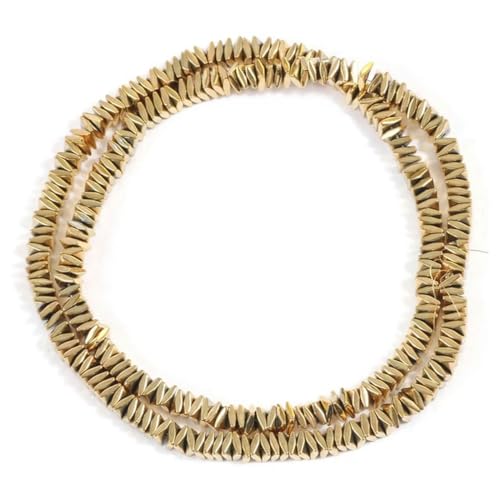 Naturstein-Hämatit-Perle, goldfarben plattiert, Hämatit-Abstandshalter, lose Perlen für Schmuckherstellung, DIY-Charms-Armbänder-13 von LEPIZ