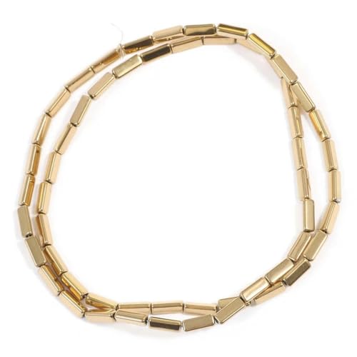 Naturstein-Hämatit-Perle, goldfarben plattiert, Hämatit-Abstandshalter, lose Perlen für Schmuckherstellung, DIY-Charms-Armbänder-15 von LEPIZ