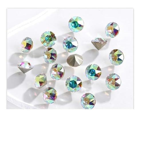 Runde Strasssteine, Diamant-Glaskristalle, glitzernd, 3/4/5/6/7/8/10 mm, Dekoration, spitz, Schmuckherstellung, Kleber auf Nagel, DIY-Zubehör, Kristall AB, 5 mm, 20 Stück Runde Strasssteine, Diamant-Glaskristalle, glitzernd, 3/4/5/6/7/8/10 mm, Dekoration, spitz, Schmuckherstellung, Kleber auf Nagel, DIY-Zubehör, Kristall AB, 5 mm, 20 Stück von LEPIZ