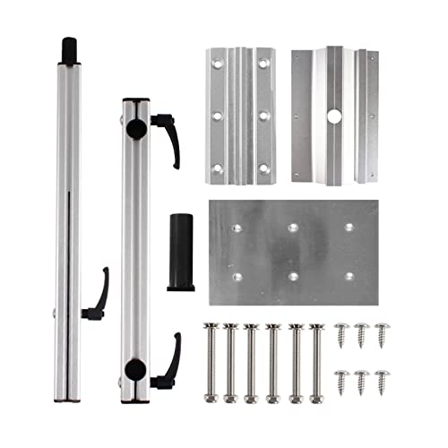 RV-Tischbein aus Aluminiumlegierung, verstellbare, drehbare, klappbare Möbelbeine mit Schrauben, anwendbar auf Caravan-Hardware, Wohnmobil-Zubehör - Langlebig(Silver table legs) von LEPREM